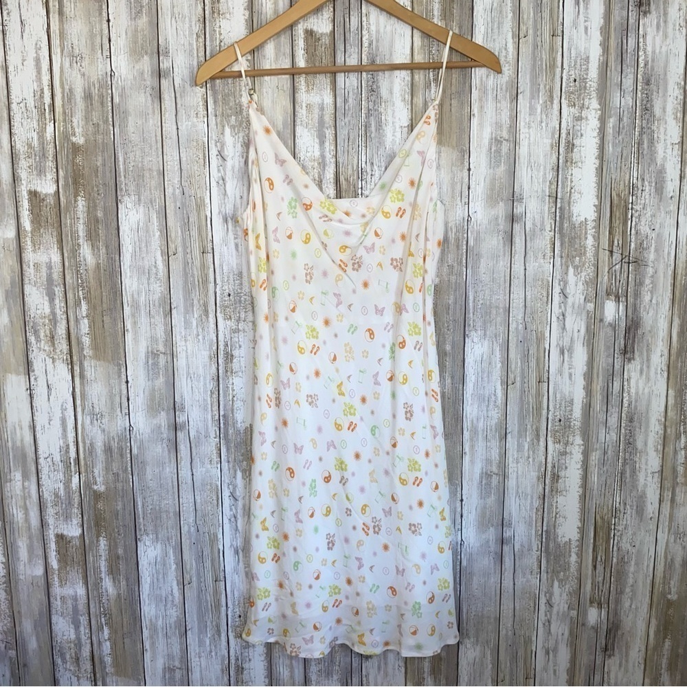 NWT Elodie White Drop Neck Mini Dress - Picture 2 of 5